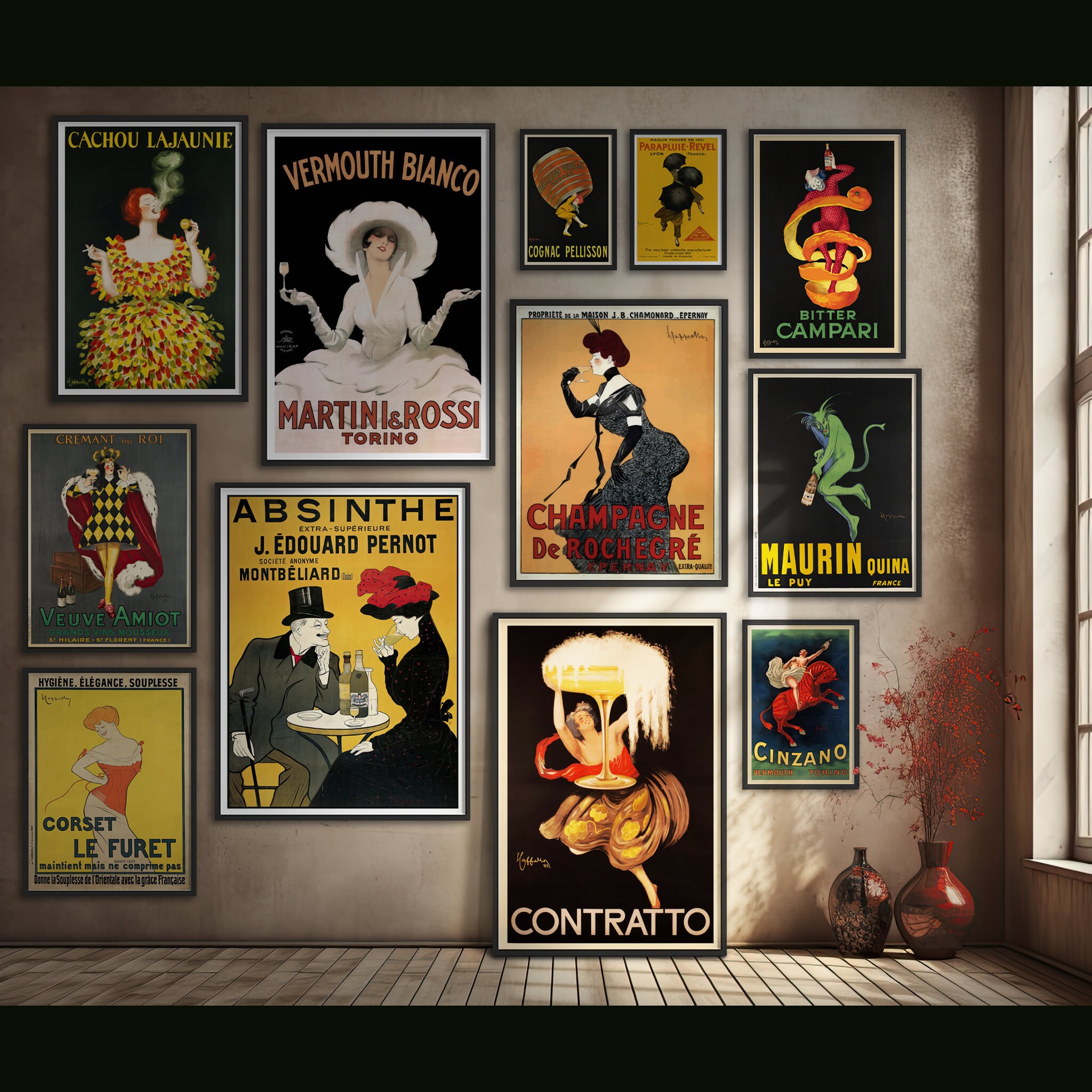 50 Printable Classic Vintage French Posters Art Prints For Home Decor 
