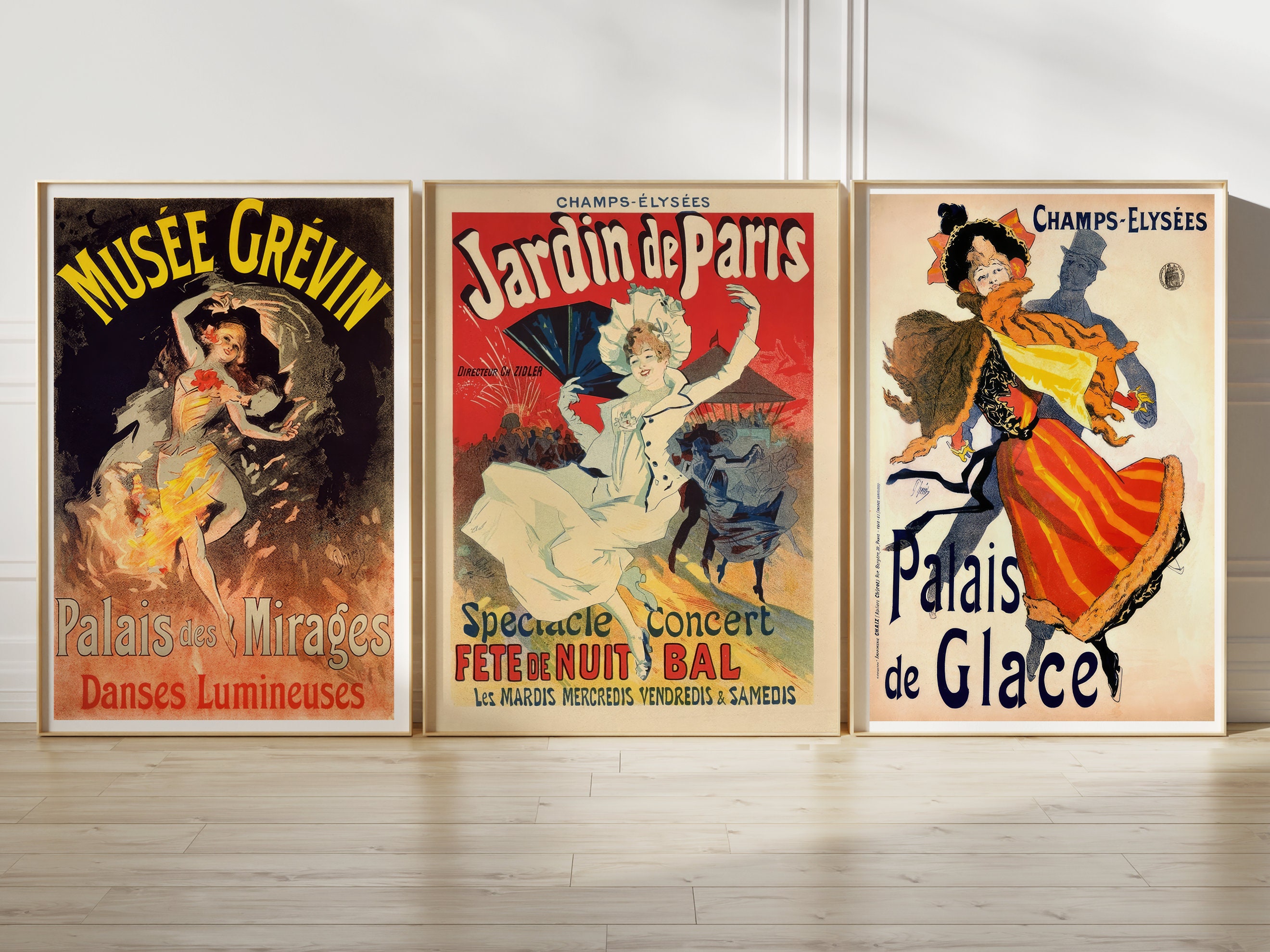 50 Printable Classic Vintage French Posters, Art Prints for