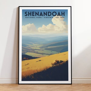 Shenandoah National Park Vintage Reise Poster, Druck zu Hause | Wandkunst | DRUCKBARE Wandkunst | Digitaldruck | Instant Art, Virginia