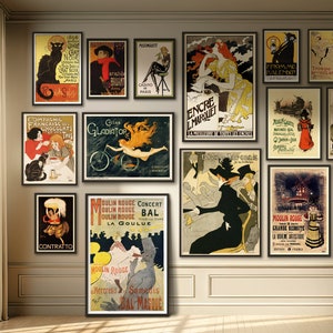 50 Printable Classic Vintage French Posters, Art Prints for Home Decor, Poster Collection Bundle, Instant Digital Download, Paris, France image 3