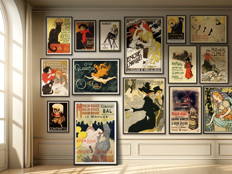50 Printable Classic Vintage French Posters, Art Prints for Home Decor, Poster Collection Bundle, Instant Digital Download, Paris, France image 3