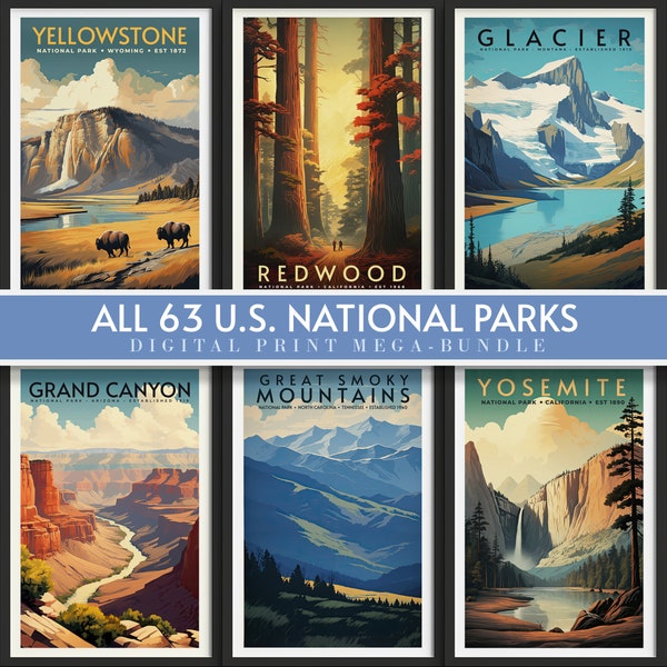 National Parks Vintage Posters - Etsy