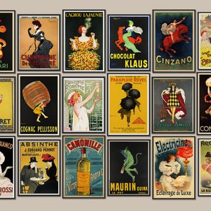 50 Printable Classic Vintage French Posters, Art Prints for Home Decor, Poster Collection Bundle, Instant Digital Download, Paris, France image 8