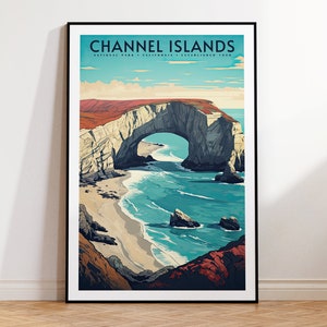 Channel Islands National Park Vintage Travel Poster, Print at home | Wall Art | PRINTABLE Wall Art | Digital Print | Instant Art, California