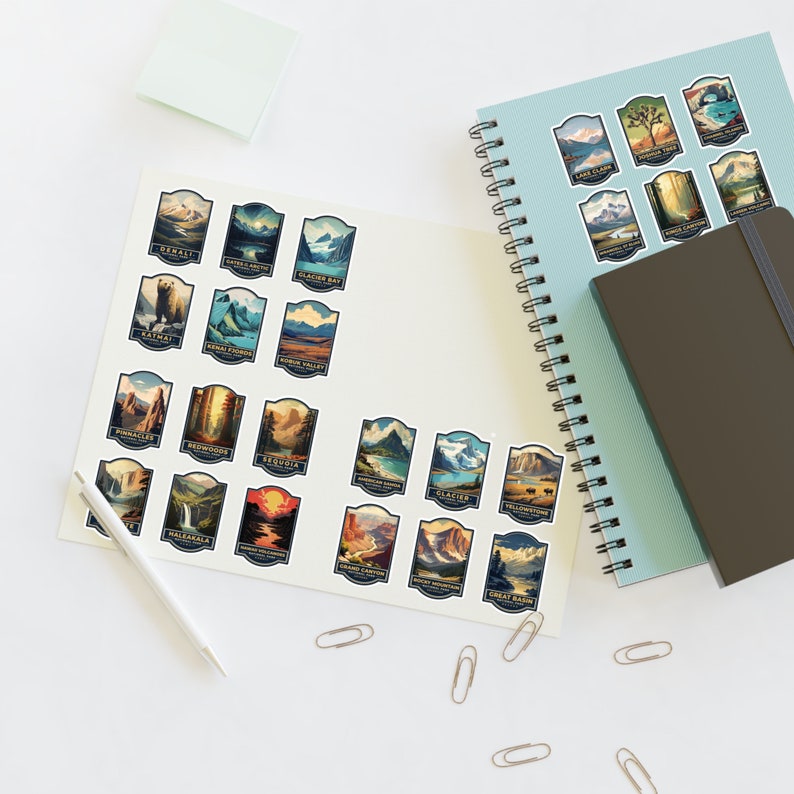 24 National Parks Stickers | Pack 01 | Nature Stickers | Adventure ...