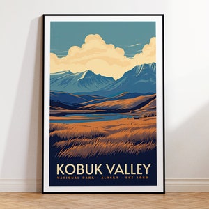 Kobuk Valley National Park Vintage Travel Poster, Print at home | Wall Art | PRINTABLE Wall Art | Digital Print | Instant Art, Alaska