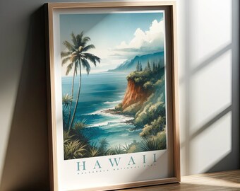 Impressão em aquarela do Havaí | Parque Nacional Haleakala | Coleção 50 Estados dos EUA | Arte de parede | Arte de parede IMPRIMÍVEL | Digitais | Arte Instantânea | Poster