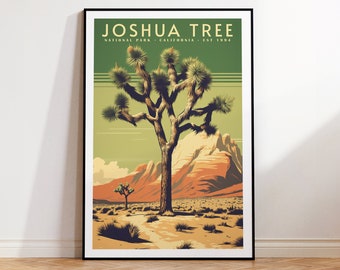 Joshua Tree National Park Vintage Travel Poster, Print at home | Wall Art | PRINTABLE Wall Art | Digital Print | Instant Art, California