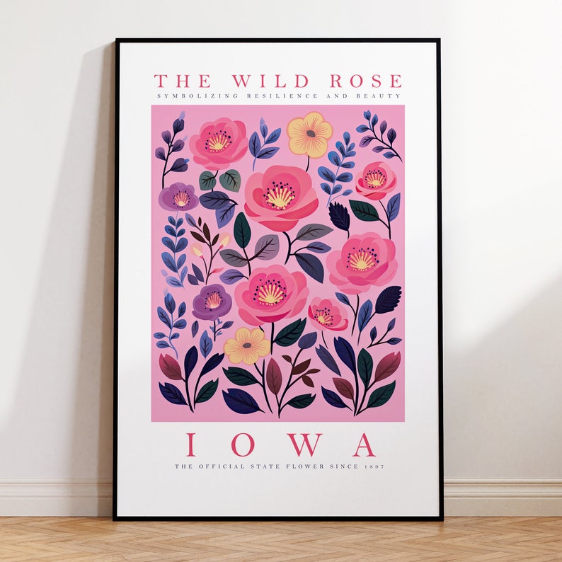 Iowa State Flower Print | Wild Rose | Flower Prints | Trendy Floral ...