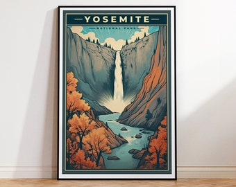 3 Nationalpark Vintage Reise Poster, 3er Set, Trio Triptychon, Druck zu Hause | Wandkunst | DRUCKBARE Wandkunst | Digitaldruck | Instant Art