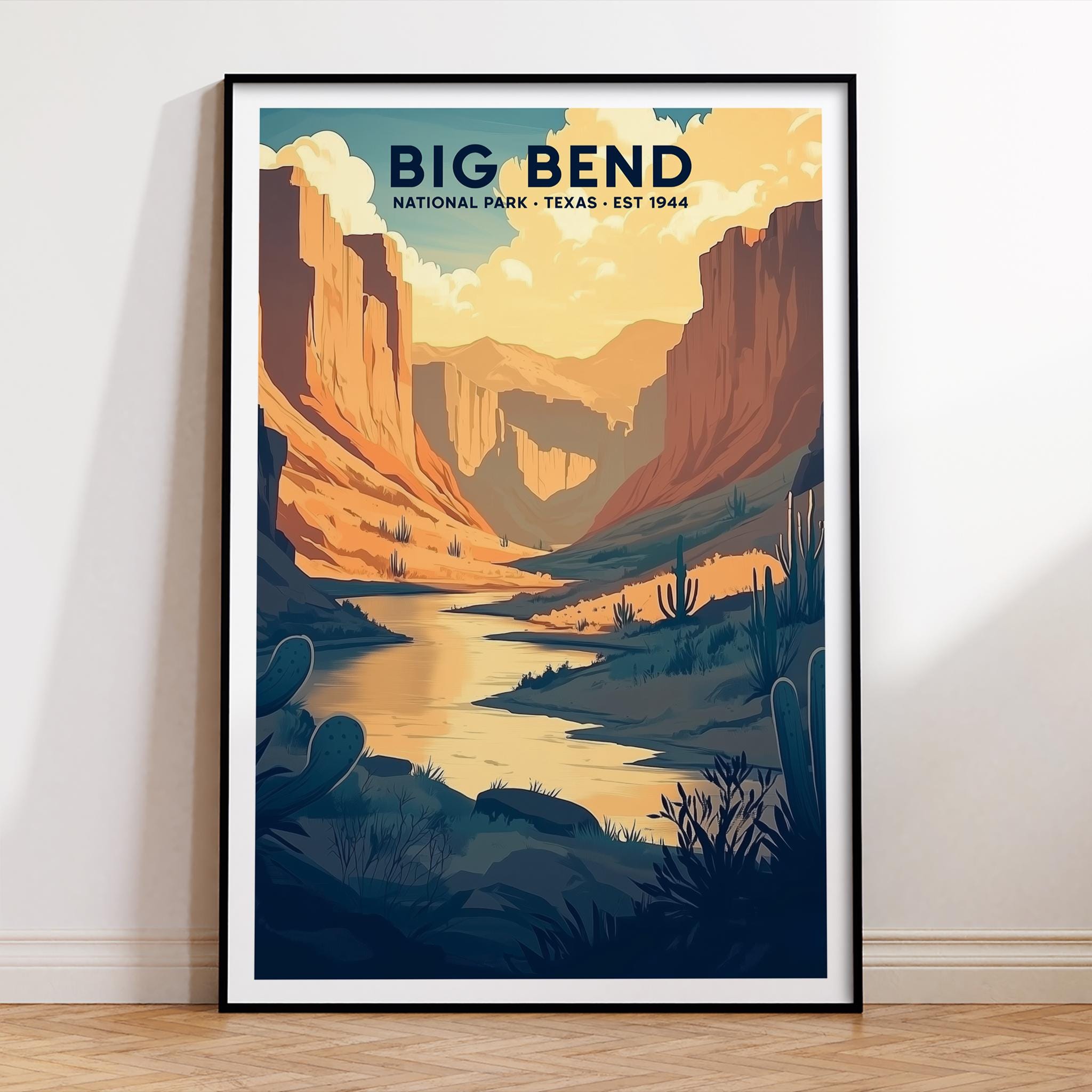 Big Bend National Park Whimsical Travel Poster | PRINTABLE Wall