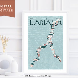 The Larianer Issue 04 - Fictieve tijdschriftomslag in New Yorker-stijl - Met geïllustreerde kaart van het Comomeer