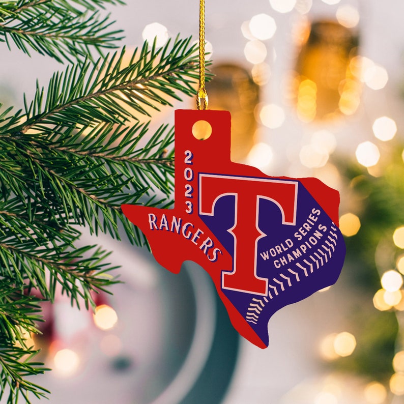 Texas Rangers Ornament Baseball World Series World Etsy