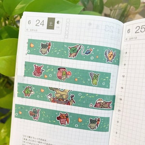 Korok Washi Tape | Paper Backed | Legend of Zelda LoZ TotK BotW Stationary 1.5cm Roll