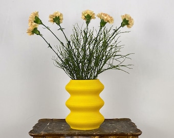 Muttertagsgeschenk für Mama | Moderne gelbe Vase | Geschenk zum Muttertag für Oma, Tante, Schwester | Geschenkidee für die Familie