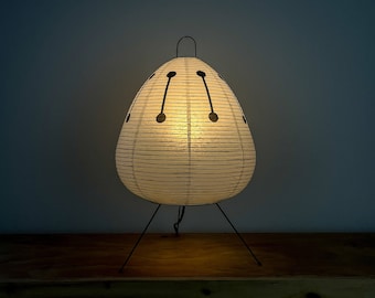 Wabi Sabi Bodenlampe | Japandi Wohnzimmerlampe | Lampion aus Reispapier | japanisch minimalistisch