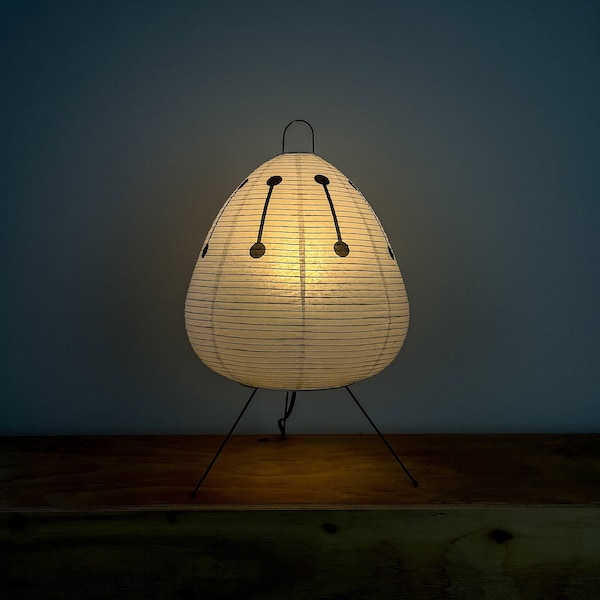 Wabi Sabi Bodenlampe | Japandi Wohnzimmerlampe | Lampion aus Reispapier | japanisch minimalistisch