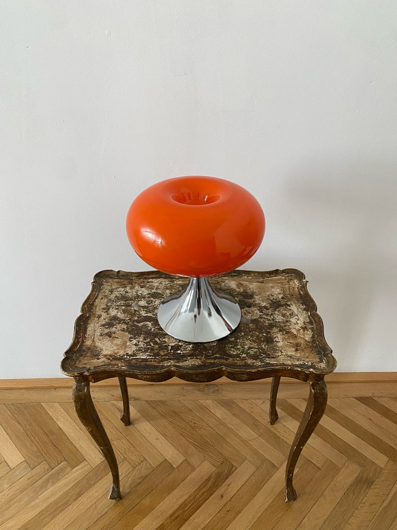 Orange Donut Lamp Colorful glass lamp Retro living room lamp in the style of the 60s beautiful table lamp for home image 4