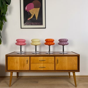 Lampe rétro orange en verre Lampe de table de style vintage des années 60 Cadeau de pendaison de crémaillère parfait image 10