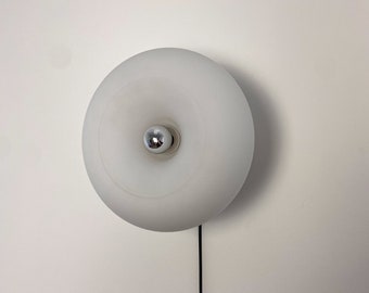 Witte glazen wandlamp | Wandlamp voor binnen | Retro woonkamerlamp met schakelaar | mooie lamp voor in huis