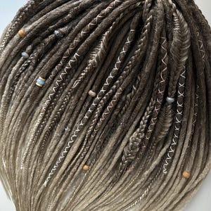Light Brown to Blonde Synthetic Dreadlocks: Boho Hair Extensions Full Set
