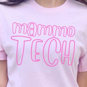 Mammo Tech Shirt, Breast Cancer Awareness Mammogram Technologist tshirt, Gift for Best Friend, 2025 Rad Tech Week T-Shirt, XRay Tech Gift