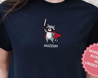 Funny Sword Raccoon Shirt, Cute Trash Panda T-Shirt, Animal Tee, Possum Inspired Forest Critter tshirt, Gifts for Her