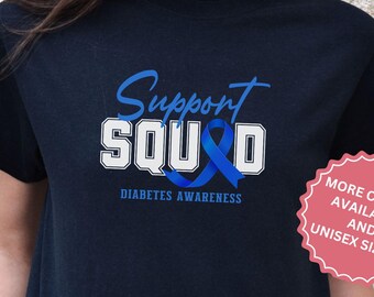 Support Squad  Diabetes Awareness Shirt, In November We Wear Blue Tshirt, Type 1 & Type 2 Diabetes T-Shirt, T1D Diabetic Warrior Gift