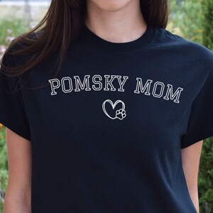 Pomsky Mom Shirt, Pomeranian & Siberian Husky Mix Dog Mama tshirt, Dog Lover Tee, Dog Dad gift to Dog Mom for Mothers Day, Best Friend Shirt