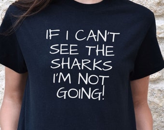 Camiseta "Si no puedo ver al tiburón", camiseta de biología marina para amantes de los tiburones, camiseta de tiburón blanco, camiseta de tiburón martillo, regalo para el Día de la Madre 2025 para mamá