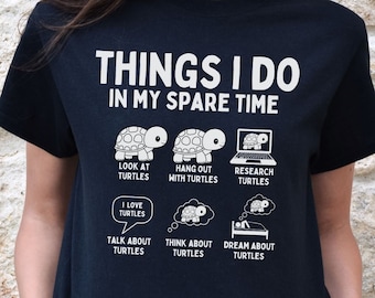 暇な時間にすること タートルシャツ、海の動物Tシャツ、ウミガメTシャツ、海の海洋生物ギフト、2025年 トータスを救えシャツ
