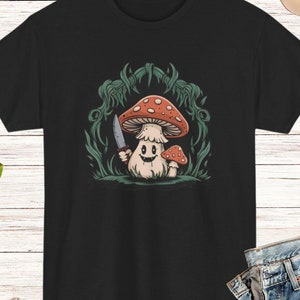 Creepy Mushroom Shirt, Cottagecore Fungi shirt, Mushroom Lovers Gift, Cottage Core Tshirt,  Forestcore Goblincore Tee, Botanical T-Shirt