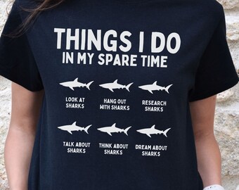 T-shirt requin, biologie marine, grand requin blanc, t-shirt requin marteau, cadeau fête des mères 2025 pour maman