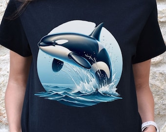 Cute Orca Shirt, Killer Whale T-Shirt, Beautiful Ocean Respect Local Marine Life TShirt, Save the Whales Tee, Funny Marine Biology 2025 Gift