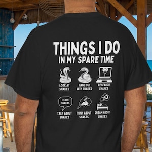 Roliga saker jag gör på min fritid ormskjorta, reptilskjorta, exotisk djur-t-shirt, ormtjusare-t-shirt, ormälskare-present, mors dag 2024