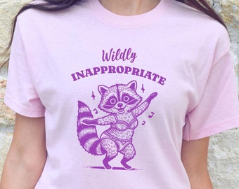 Olämplig tvättbjörnströja, fånig bästa vän-t-shirt, millennial meme-t-shirt, sarkastisk generation Z-tröja, konstig, ohämmad weirdcore-gåva