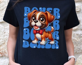 Cute Boxer Dog Shirt, Boxer Mom TShirt, Dog Lover T-shirt, Dog Mama Shirt, Boxer Owner Tee Shirt, Boxer Dad Shirt, Dog Grandma Shirt