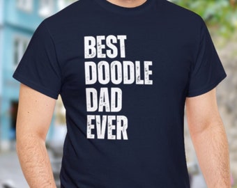 Doodle hondenshirt, retriever poedel mix hond vader tshirt, hondenliefhebber T-shirt, cadeau voor doodle vader, hond moeder cadeau aan hond vader voor Vaderdag 2025