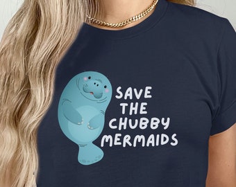 Funny Save the Manatee Shirt, Cute Manatee TShirt, Ocean Animal T-Shirt, Marine Biologist Gift,  Sea Cow Beach Humor Florida Biology