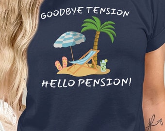 Pensioen shirt, grappig vakantie T-shirt gepensioneerde cadeau, gepensioneerd T-shirt 2025, Happy Retirement Party T-shirt, leuk pensioen cadeau voor hem of haar