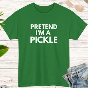 Lazy Couples Costume Shirt, Funny Matching Halloween TShirt, Pretend Costume T-Shirt, Last minute IdeaTee, Pickle Fruit Flamingo Banana