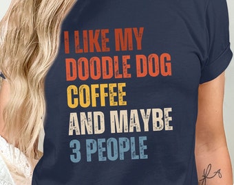 Hundskjorta med kaffeklotter, Goldendoodle-t-shirt, Labradoodle-t-shirt, Bernedoodle-doodle-mamma, hundpappa-t-shirt, hundmamma-present, bästa vän-t-shirt