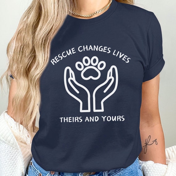 Animal Rescue Awareness Shirt, Dog Adoption TShirt, Foster Support a Cat or Dog Tee, Shelter Volunteer Pet Lover T-shirt, Pet Rescuer TShirt