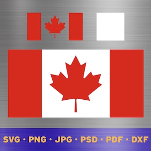 Bandiera canadese svg a strati, bandiera Canada svg, bandiera canadese cricut, bandiera Canada png, bandiera canadese png