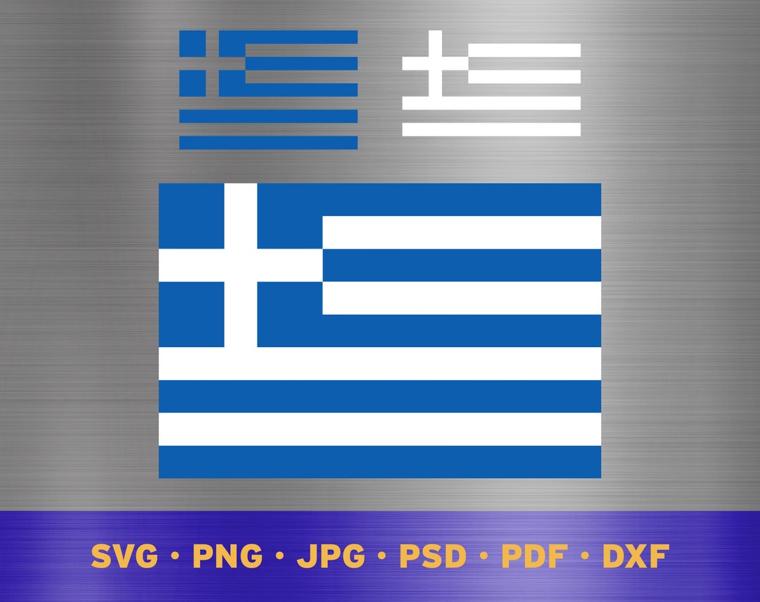 Greece Flag Svg Layered, Greek Flag Svg, Greek Flag Cricut, Greece Flag