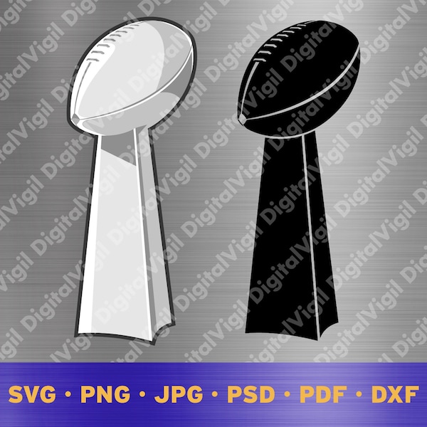 Super Bowl trophy svg layered, Super Bowl trophy png, Super Bowl trophy dxf, Super Bowl trophy clipart