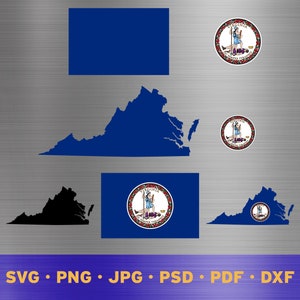 Virginia state flag svg layered, Virginia state flag cricut, Virginia state flag png