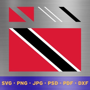 Trinidad en Tobago vlag svg gelaagd, Trinidad en Tobagonian vlag svg, Trinidad en Tobago vlag cricut