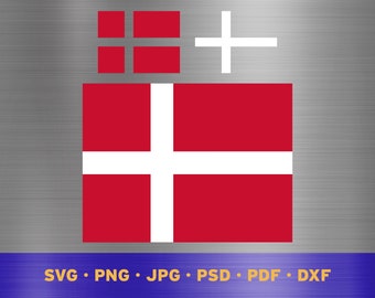 Bandera de Dinamarca svg en capas, bandera danesa svg, bandera danesa cricut, bandera de Dinamarca png, bandera danesa png