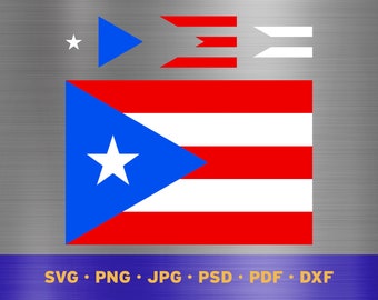 Puerto Rico flag svg layered, Puerto Rican flag svg, Puerto Rican flag cricut, Puerto Rico flag png, Puerto Rican flag png